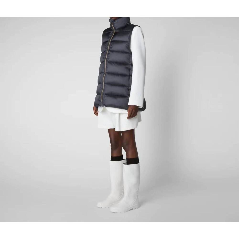 NEW SAVE THE DUCK coral puffer vest in ebony grey - Picture 1 of 3